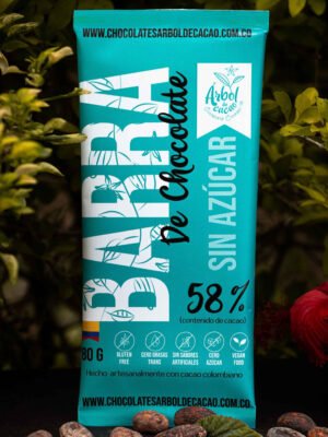 Barra de chocolate 58% sin azúcar