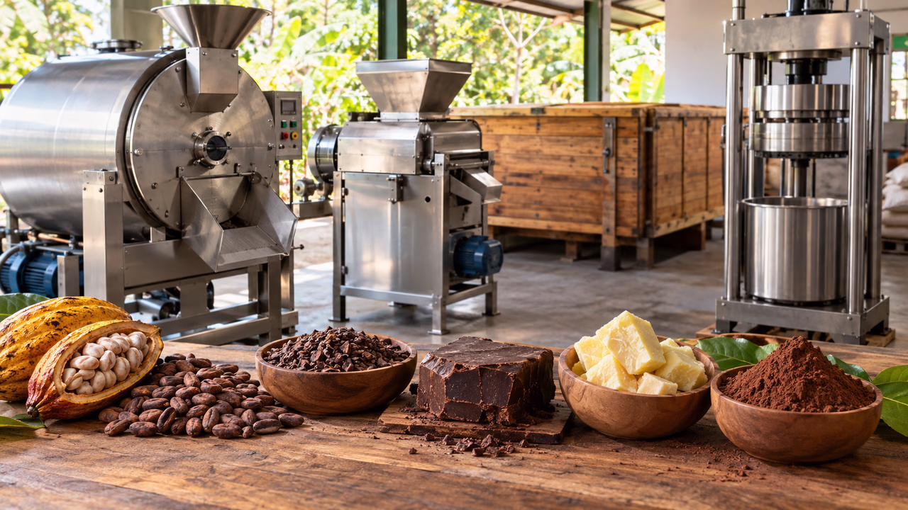 maquinaria para transformación de cacao